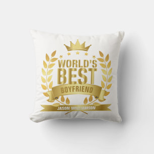 Bester Freund der modernen Welt Gold Weiß Kissen