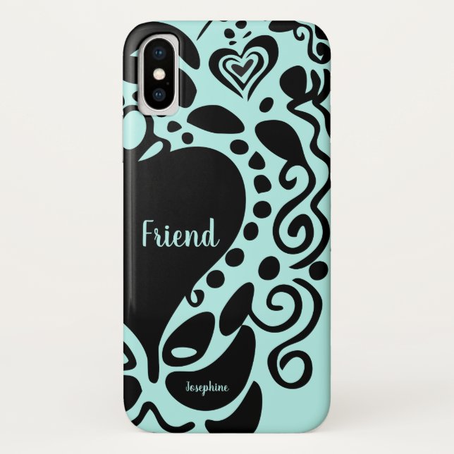 Bester Freund| "Friend" Hälfte| Trendmuster Case-Mate iPhone Hülle (Rückseite)