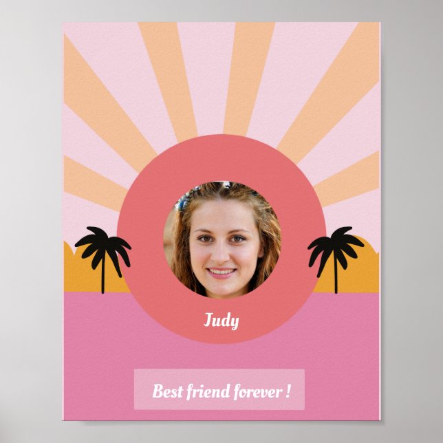 bester Freund für immer Foto modernes Kunstposter Poster (Vorne)
