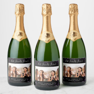 Bester Freund für immer Foto schwarzer lila Glitze