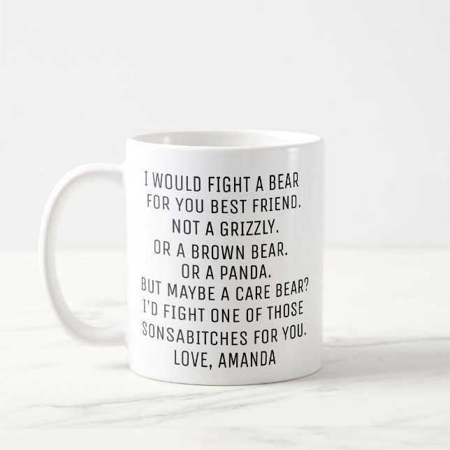 Bester Freund - Geschenk Personalisiert Bester Fre Kaffeetasse (Links)