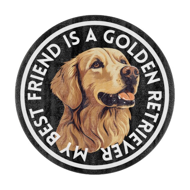 Bester Freund Golden Retriever Schneidebrett (Vorderseite)