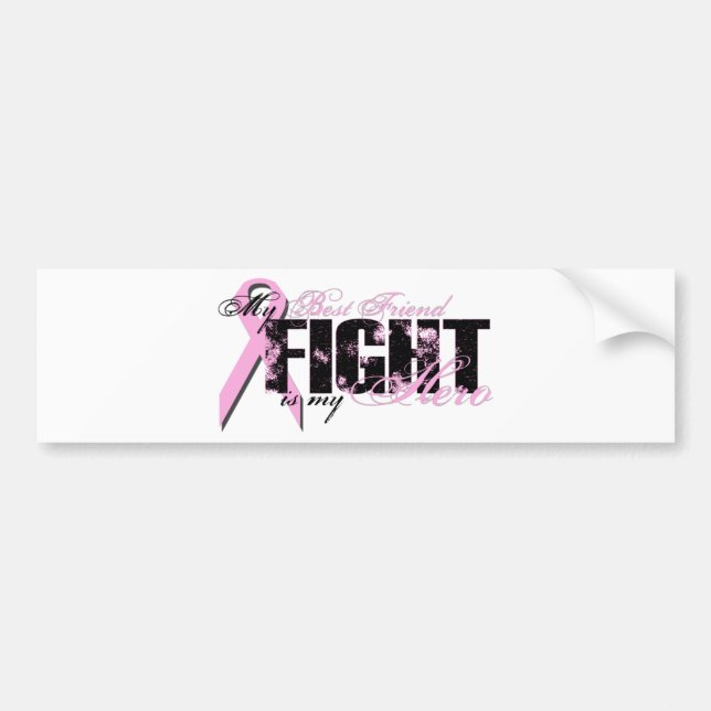 Bester Freund-Held - Kampf-Brustkrebs Autoaufkleber (Vorne)