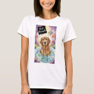 Bester-Freund-Hund-T-Shirt Golden Retriever T-Shirt