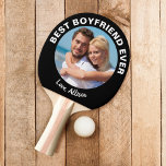 Bester Freund je Foto Black Tischtennis Schläger<br><div class="desc">Mit diesem personalisierten Pingpong-Paddel mit dem Foto "Bester Freund je" und dem Namen,  den Sie unten in einem weißen Drehbuch finden,  verleihen Sie dem besten Freund ein lustiges Geschenk.</div>