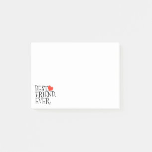 Bester Freund je Freundschaft Herztypografie Post-it Klebezettel