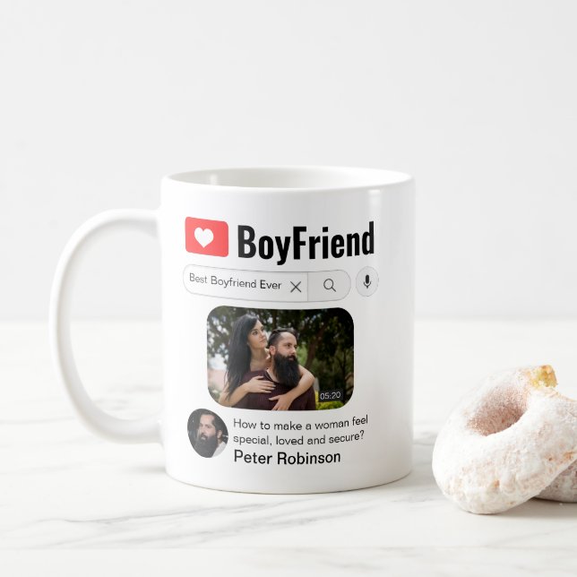 Bester Freund je Funny Internet Search Results Kaffeetasse (Mit Donut)