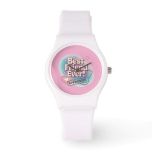 Bester Freund je, gebilligtes Textdesign Armbanduhr