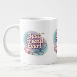 Bester Freund je, gebilligtes Textdesign Jumbo-Tasse