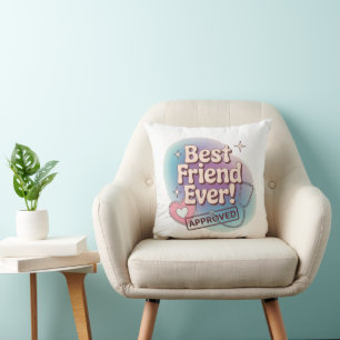 Bester Freund je, gebilligtes Textdesign Kissen