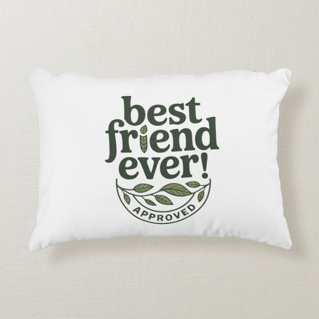 Bester Freund je! Genehmigt - Textentwurf Dekokissen (Vorderseite)