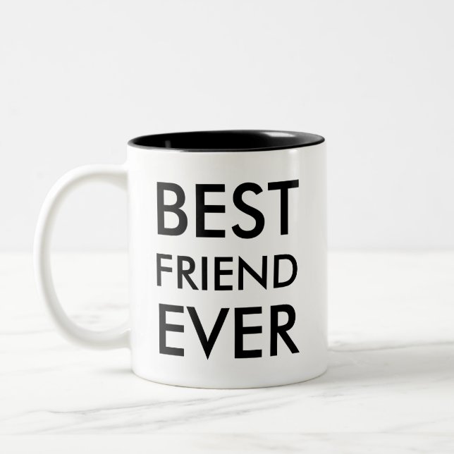 Bester Freund je | Valentinstag Zweifarbige Tasse (Links)