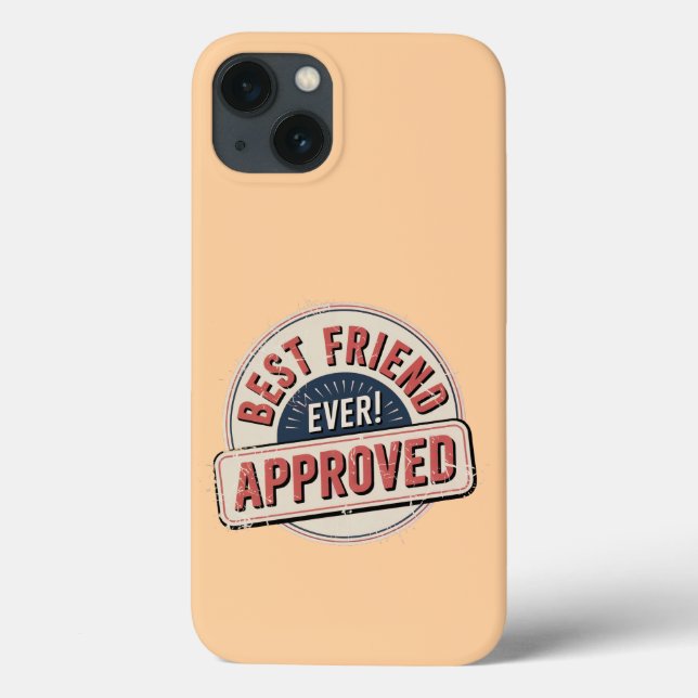 Bester Freund je! Zugelassenes Textdesign Case-Mate iPhone Hülle (Rückseite)