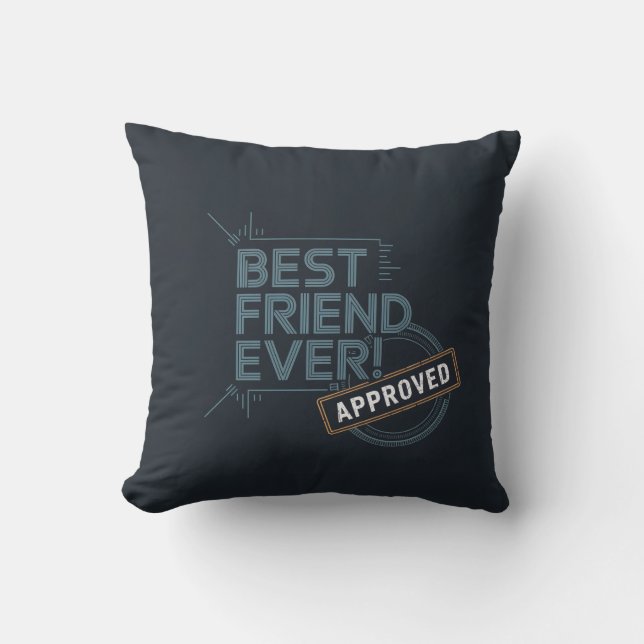 Bester Freund je Zugelassenes Textdesign Kissen (Vorderseite)
