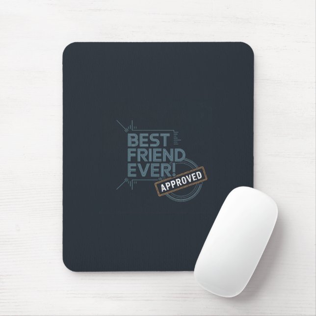 Bester Freund je Zugelassenes Textdesign Mousepad (Mit Mouse)