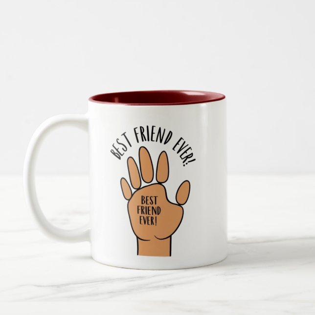 Bester Freund je Zweifarbige Tasse (Links)