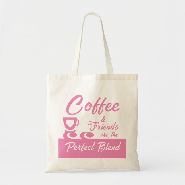 Bester Freund Kaffee Liebhaber Rosa Tragetasche (Vorne)