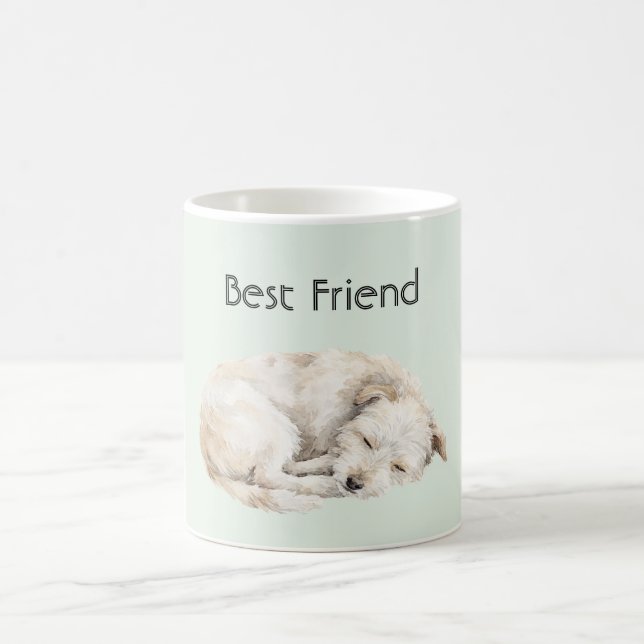 Bester Freund Mintweißer Hund Kaffeetasse (Mittel)