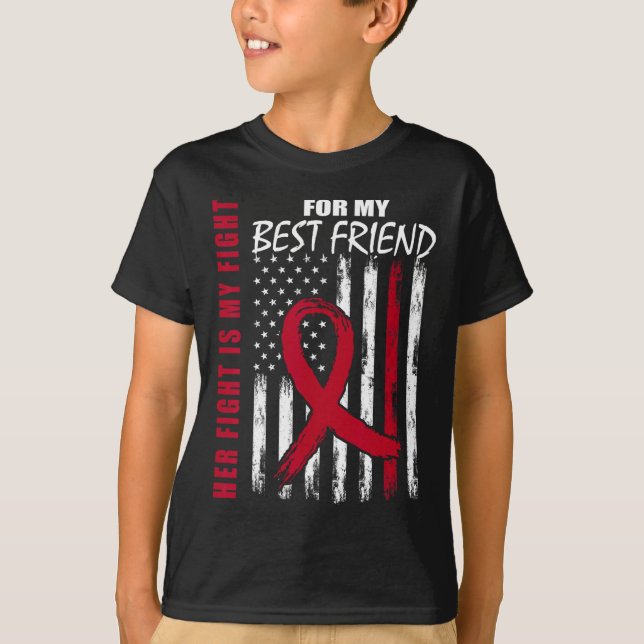 Bester Freund Multiples Myelom-Bewusstsein Amerika T-Shirt (Vorderseite)