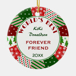 BESTER FREUND oder jeder-Weihnachtsgeschenk Keramik Ornament