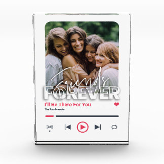 Bester Freund Personalisiert Song Glas Cover Fotoblock