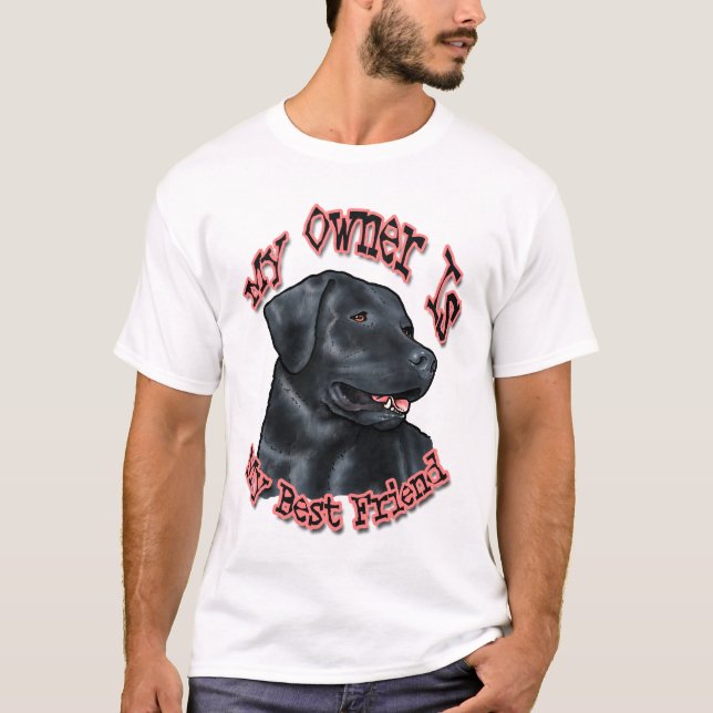 Bester Freund-Schwarz-Labrador-Shirt T-Shirt (Vorderseite)