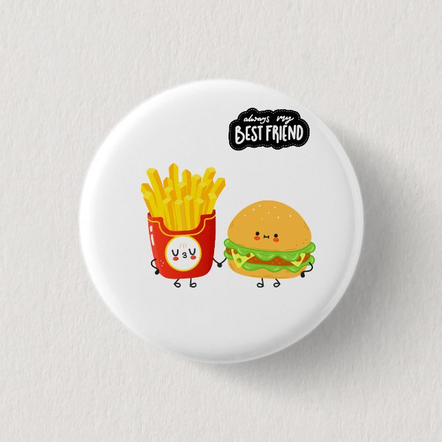 Bester Freund Süßes Essen Button (Vorderseite)