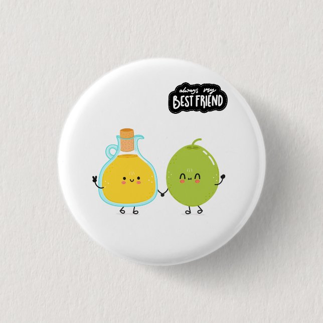 Bester Freund Süßes Essen Button (Vorderseite)
