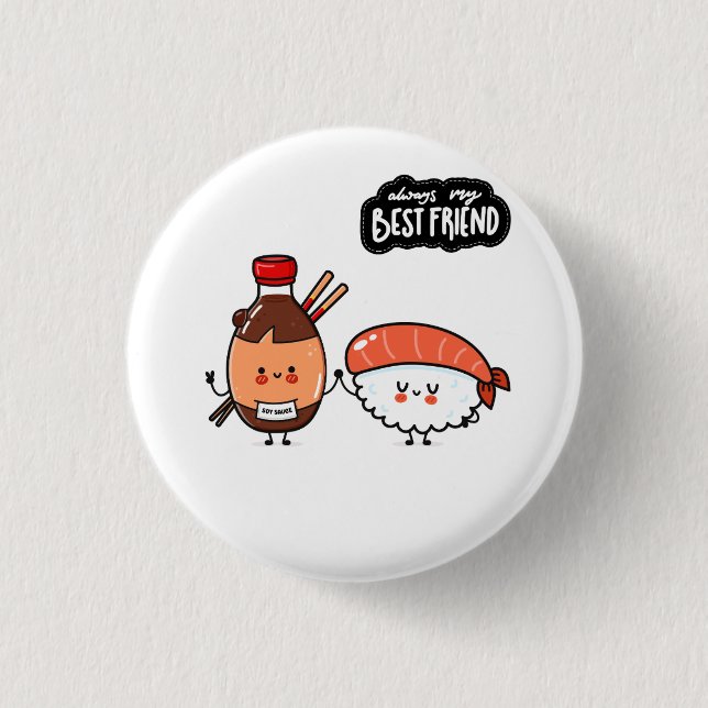 Bester Freund Süßes Essen Button (Vorderseite)