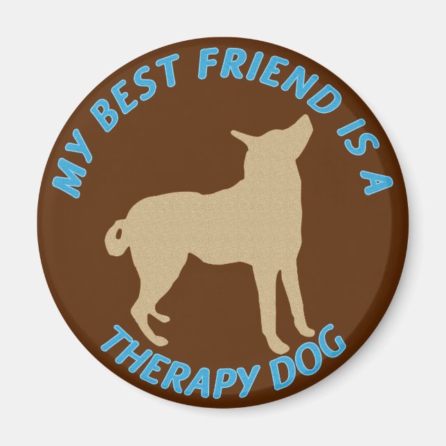 Bester Freund Therapy Dog Magnet (Vorne)
