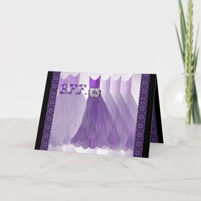 BESTER FREUND Trauzeugin-Einladung VIOLETTES LILA Einladung (Vorderseite)