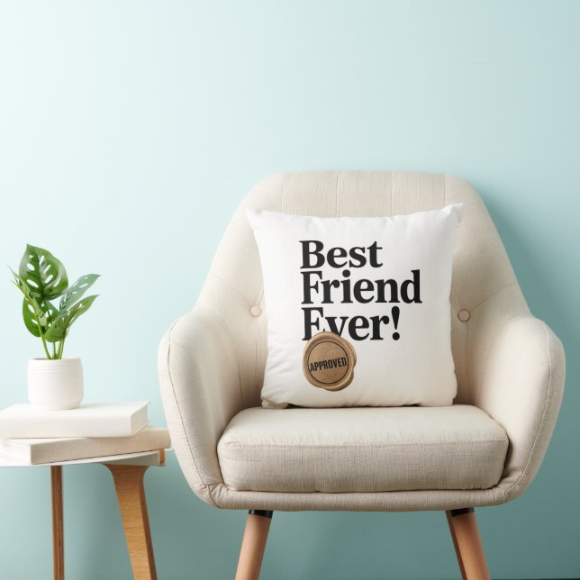 Bester Freund - Zugelassenes Textdesign Kissen (Stuhl )