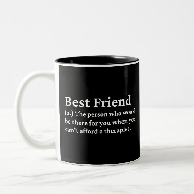 Bester Freund Zweifarbige Tasse (Links)