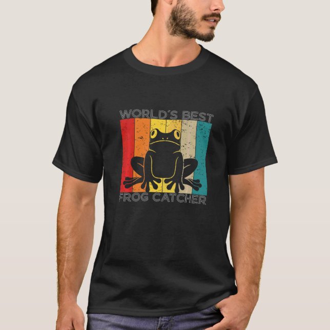 Bester Froschfänger der Welt Froschfangen T-Shirt (Vorderseite)