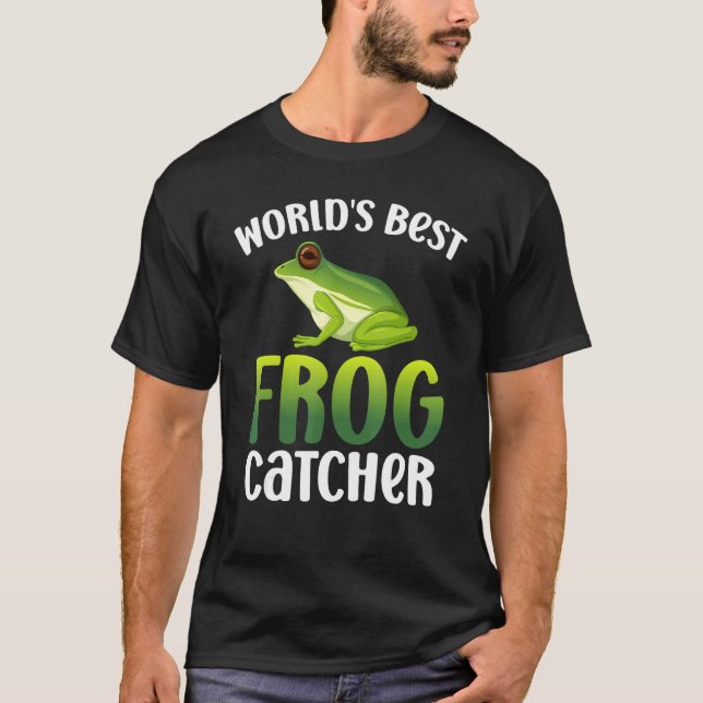 Bester Froschfänger der Welt  Jungen Mädchen Kinde T-Shirt (Vorderseite)