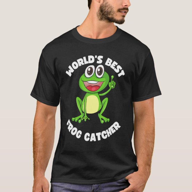 Bester Froschfänger der Welt  Kinder Süße Frösche  T-Shirt (Vorderseite)