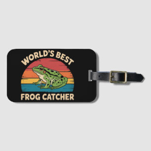 Bester Froschfänger der Welt Lustiges Meme Sarkast Gepäckanhänger