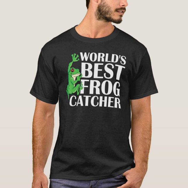 Bester Froschfänger der Welt mit grünem Grog  T-Shirt (Vorderseite)