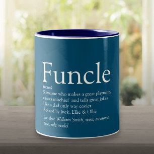 Bester Funcle, Onkel Ever Fun Definition Blau Zweifarbige Tasse