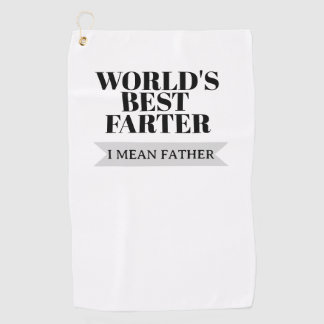 Bester Furzer der Welt, ich meine, Vater Lustiger Golfhandtuch