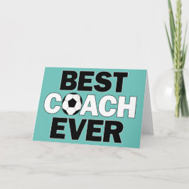 Bester Fußball-Coach je nach Farbempfang Dankeskarte
