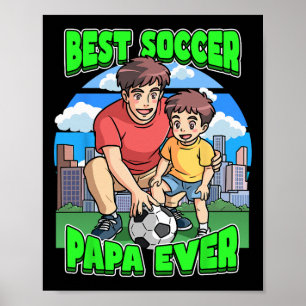 Bester Fußball-Papa Aller Feiertag Papa Dad C Poster