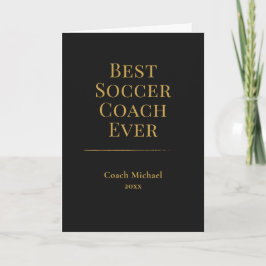 Bester Fußballtrainer überhaupt Elegant Schwarz Go Dankeskarte