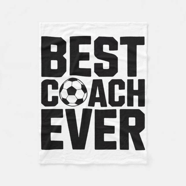 Bester Fußballtrainer überhaupt für Männer Geschen Fleecedecke (Vorderseite)
