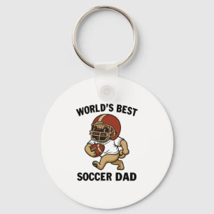 Bester Fußballvater der Welt - Pug-Spieler Schlüsselanhänger