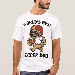 Bester Fußballvater der Welt - Pug-Spieler T-Shirt