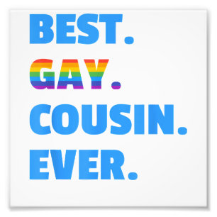 Bester Gay Cousin je Bester Gay Cousin Geschenk Fotodruck