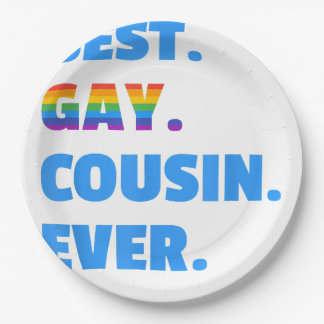 Bester Gay Cousin je Bester Gay Cousin Geschenk Pappteller