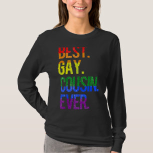 Bester Gay Cousin je Lgbt Pride Regenbogen Flag Fa T-Shirt