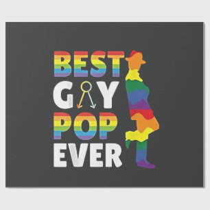 Bester Gay Pop je LGBT Prix Monat Großvater Vater Geschenkpapier